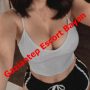 Promo image of a woman in a gray sports bra and black shorts with a red 'Gaziantep Escort Bayan' overlay, indicating an escort service ad.