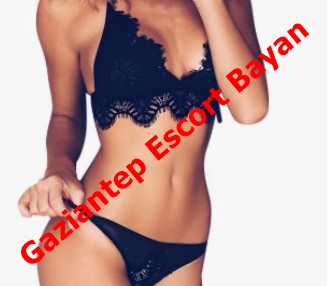 Promotional banner for Gaziantep Escort Bayan showing a woman in black lingerie.